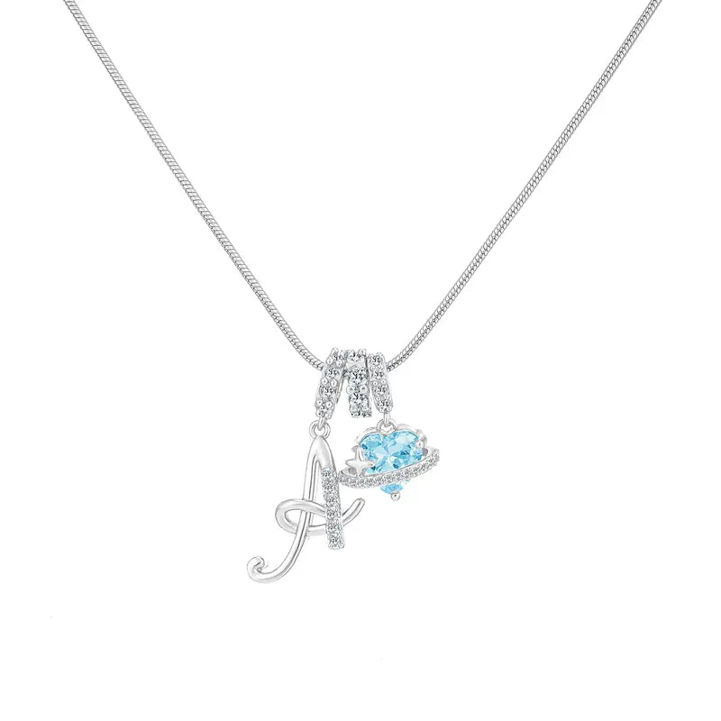 Personalized Initial Heart Pendant Necklace