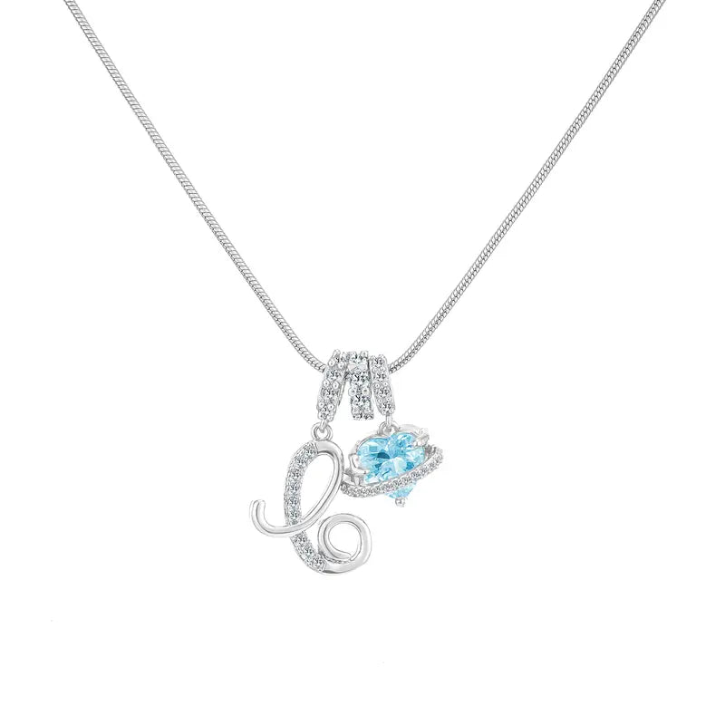 Personalized Initial Heart Pendant Necklace