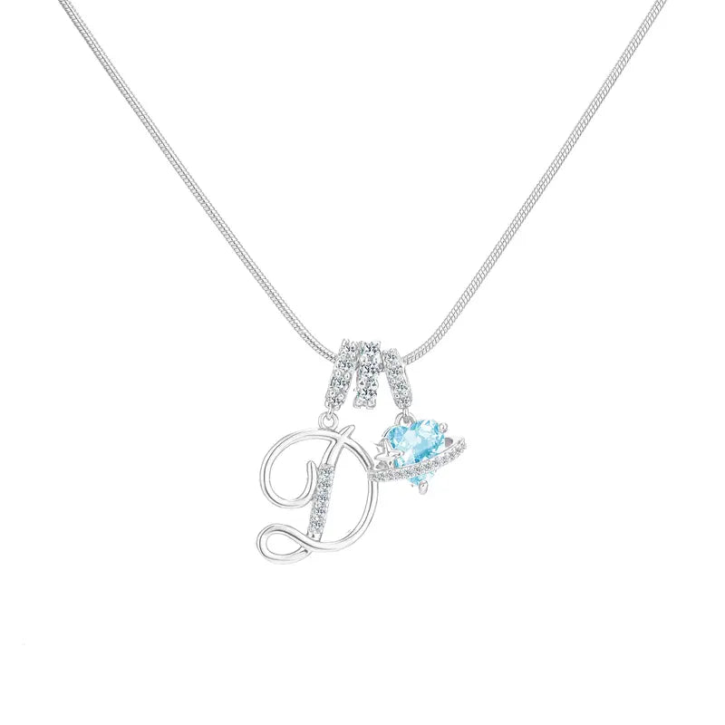 Personalized Initial Heart Pendant Necklace