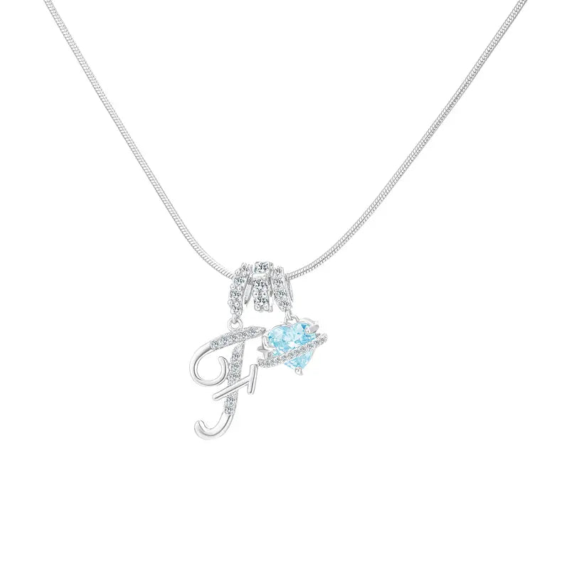 Personalized Initial Heart Pendant Necklace