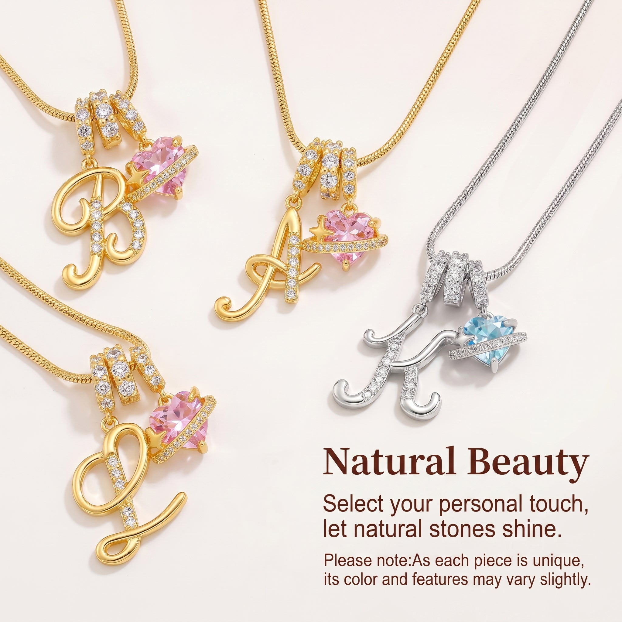 Personalized Initial Heart Pendant Necklace