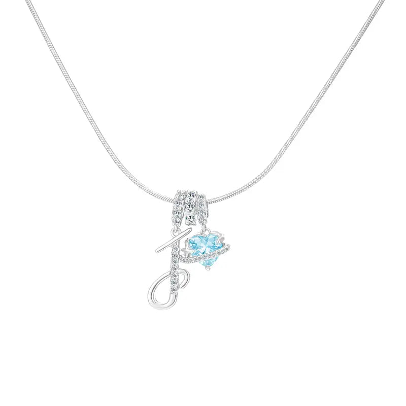 Personalized Initial Heart Pendant Necklace