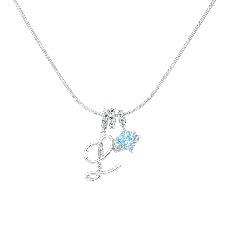 Personalized Initial Heart Pendant Necklace