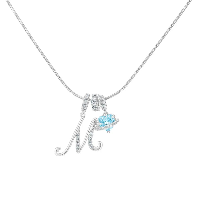 Personalized Initial Heart Pendant Necklace