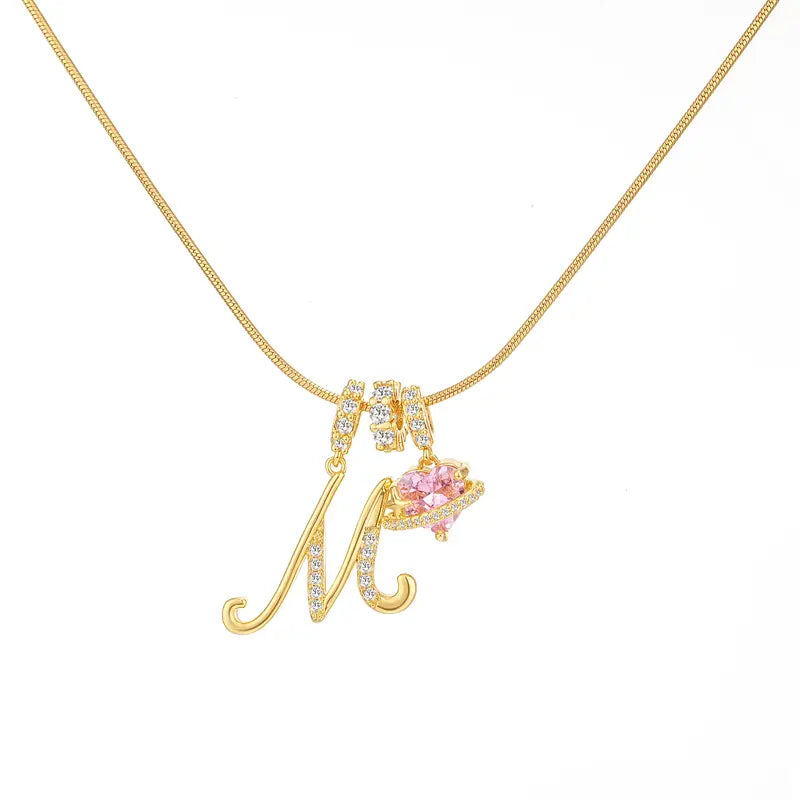 Personalized Initial Heart Pendant Necklace