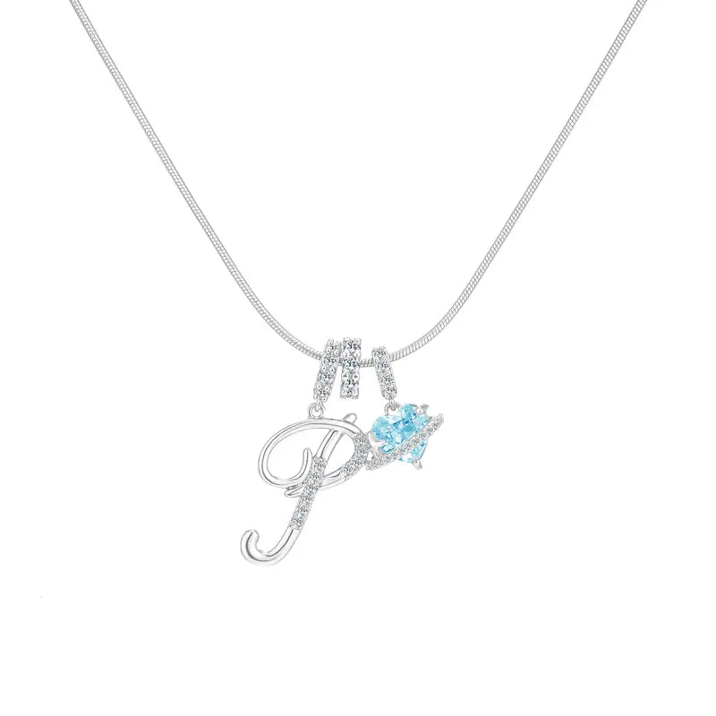 Personalized Initial Heart Pendant Necklace