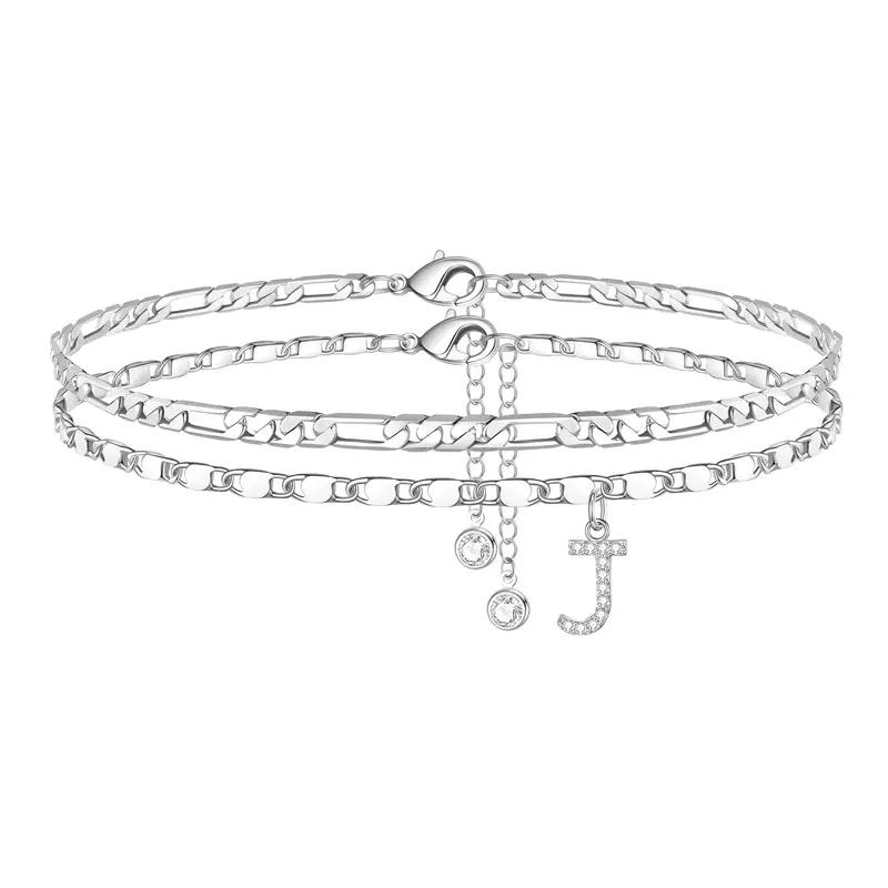 Gold Initial Anklet for Women
