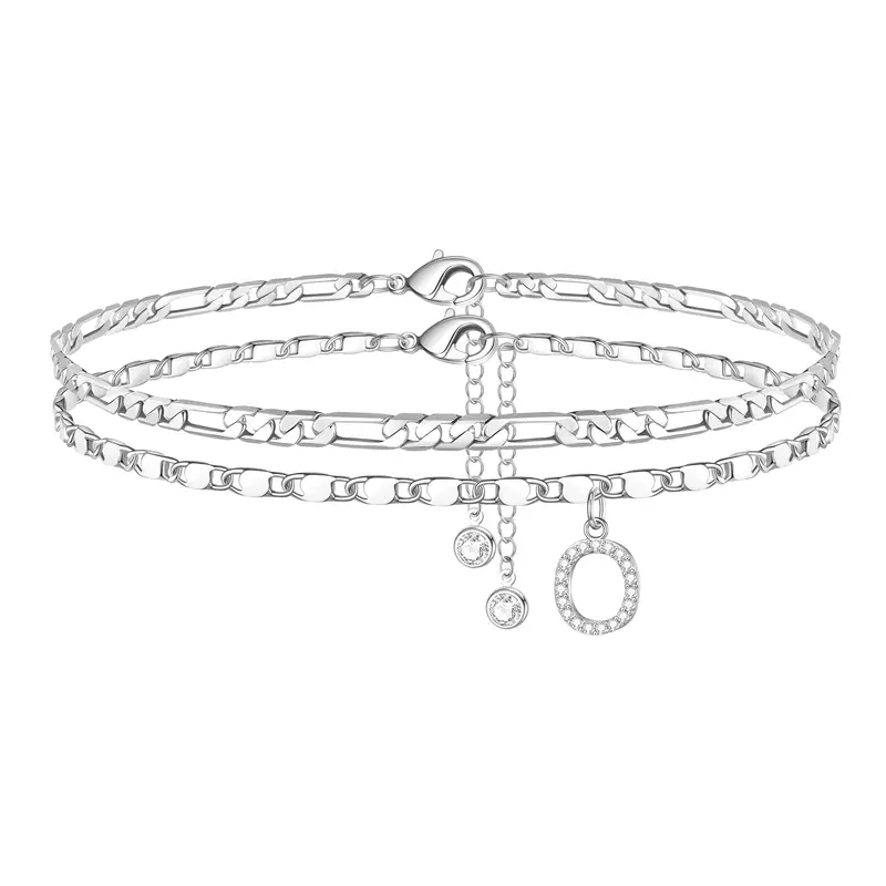 Gold Initial Anklet for Women