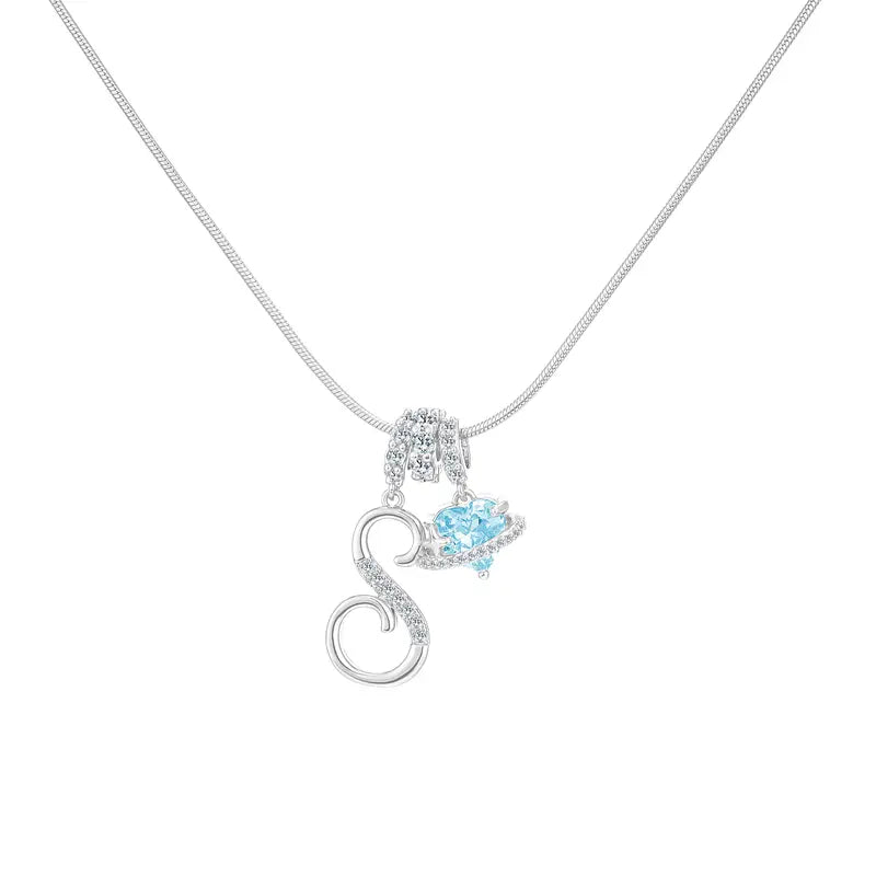 Personalized Initial Heart Pendant Necklace