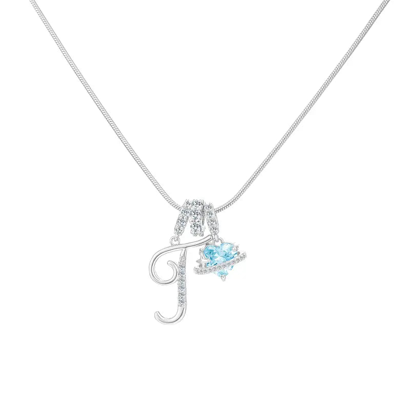 Personalized Initial Heart Pendant Necklace