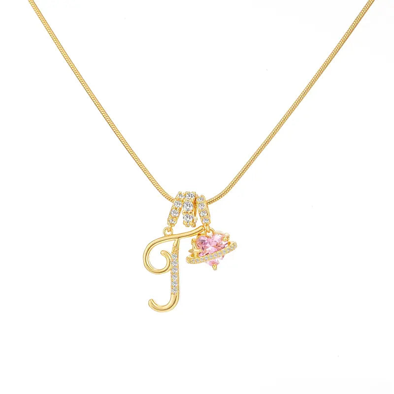 Personalized Initial Heart Pendant Necklace