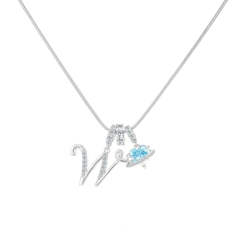 Personalized Initial Heart Pendant Necklace