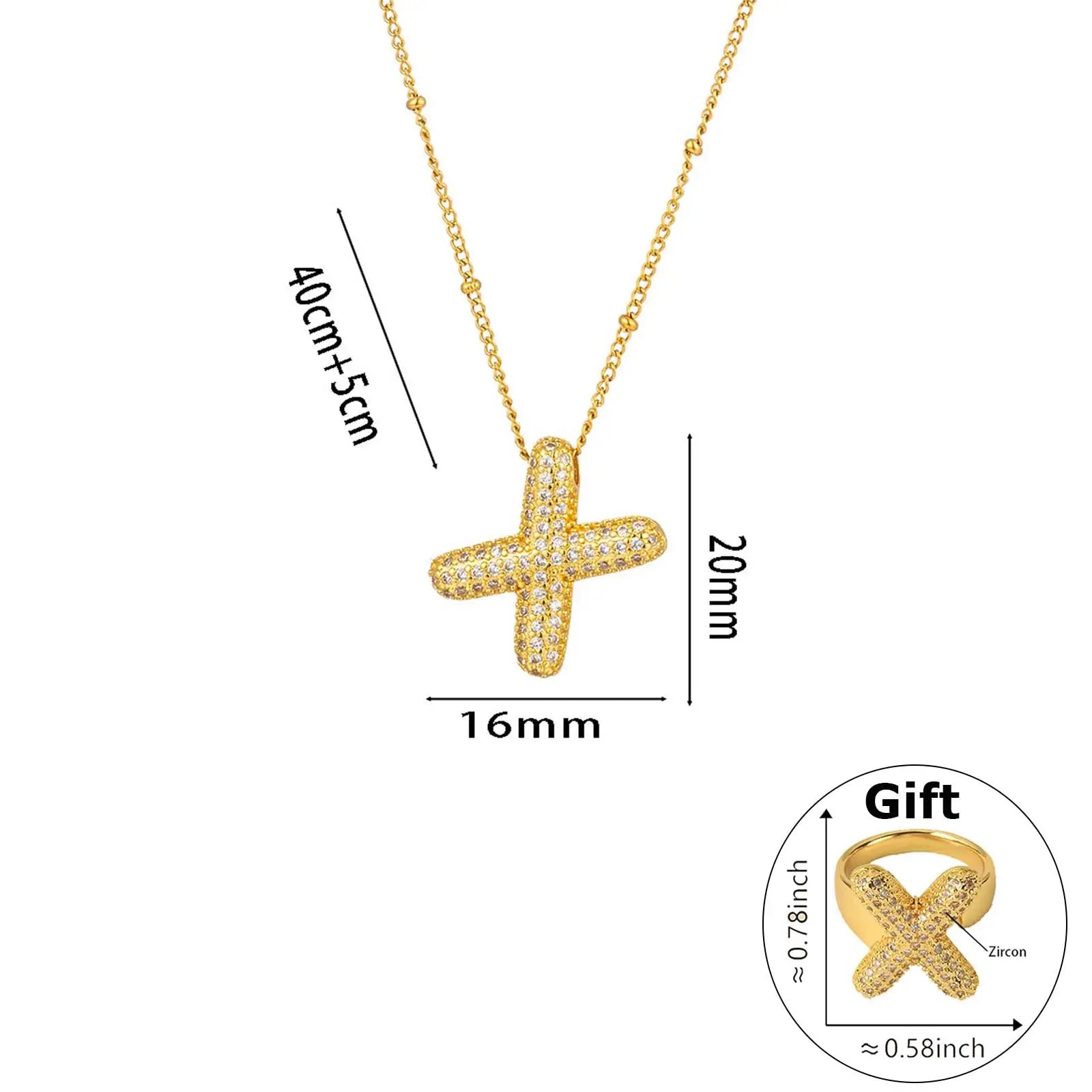 Elegant Beaded Initial Necklace • Gold Letter Charm