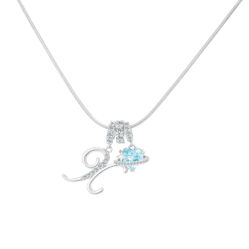 Personalized Initial Heart Pendant Necklace