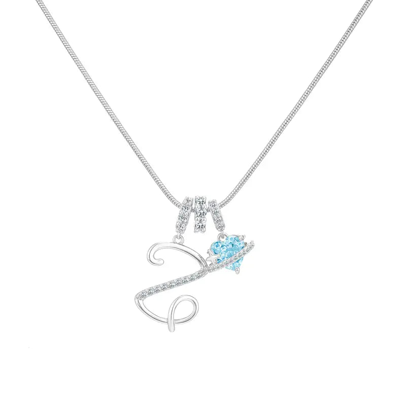 Personalized Initial Heart Pendant Necklace